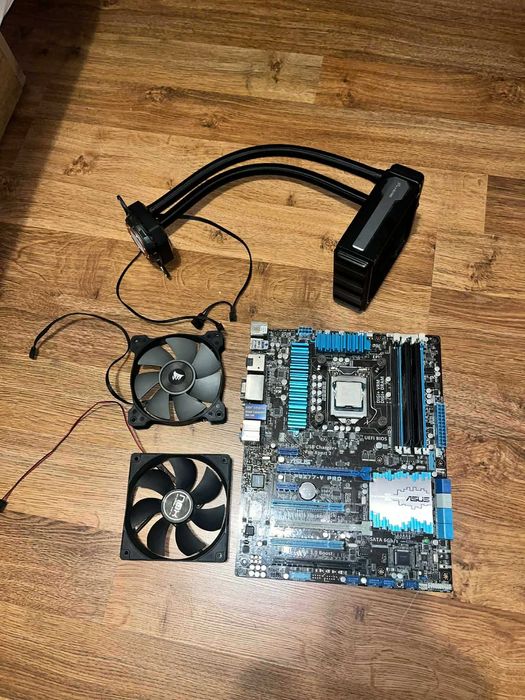 Płyta główna + procesor + ram + chłodzenie wodne