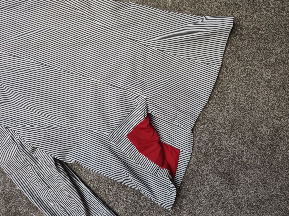 Marynarka żakiet damski Tommy Hilfiger 38 M w paski  biało czarna