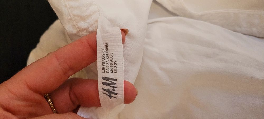 Zestaw garnitur i biala koszula rozmiar 98 h&m dla chłopca