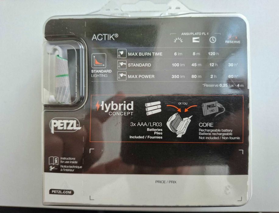 Оригинальный Налобный Фонарь Petzl Actik 350 Lm Фонарик Петцл - Новый