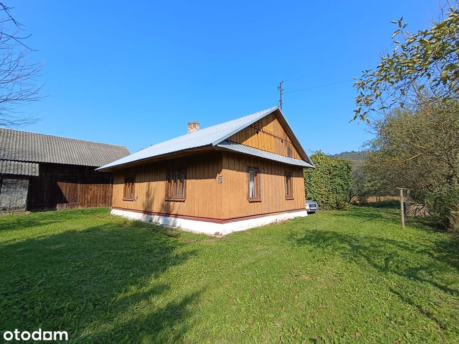 Siedlisko 38 arów z drewnianym domem - Bachów (Podkarpacie)