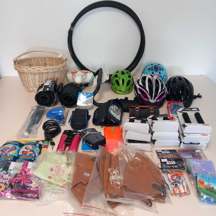 Zestaw 45 NOWYCH akcesoriów rowerowych akcesoria rowerowe rower pak1