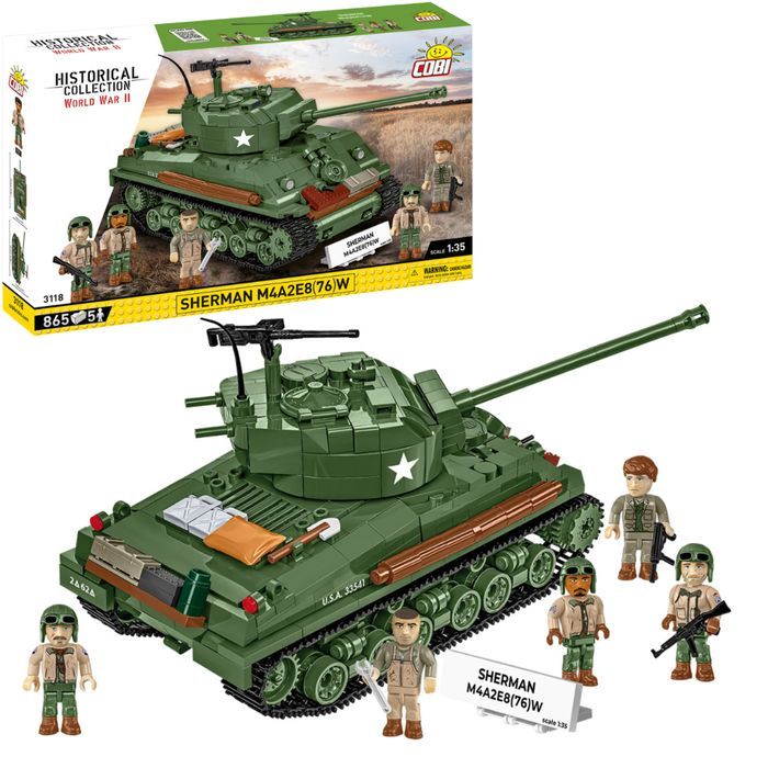 Klocki Cobi 3118 Czołg M4A2E8 Sherman Hc Ww2 865 El.
