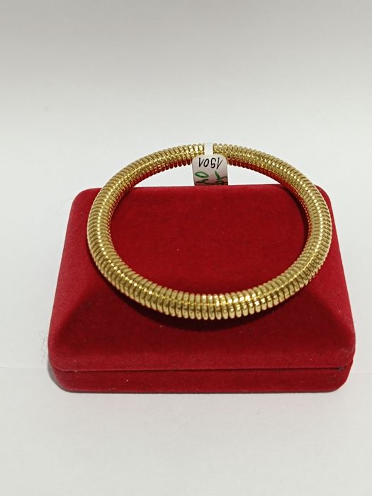 Złota bransoletka elastyczna Sprężynka średnica 6cm, złoto próby 585