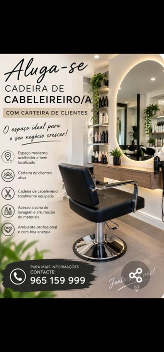Aluguer de cadeira para Cabeleireiro/a