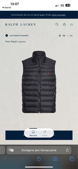 bezrękawnik kamizelka Ralph Lauren