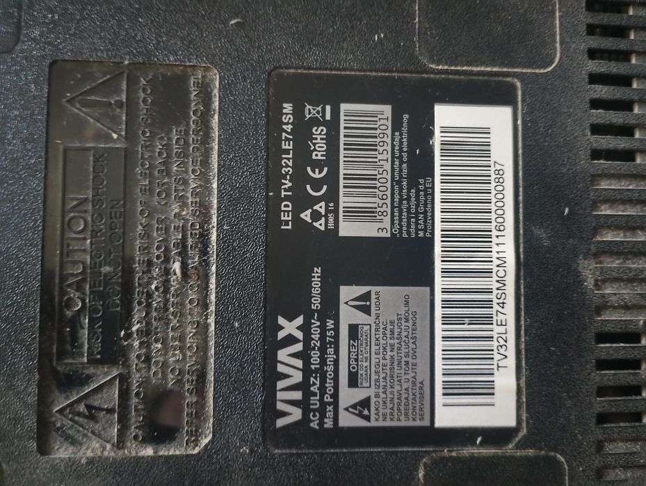 Telewizor vivax 32 całe sprawny , pilot, uchwyt