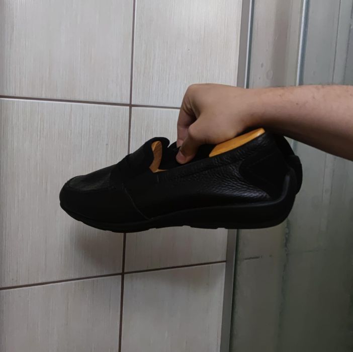 Buty obuwie 44 Vitaform mokasyny czarne czarne włoskie letnie premium