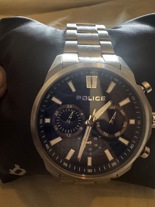Relogio police prata