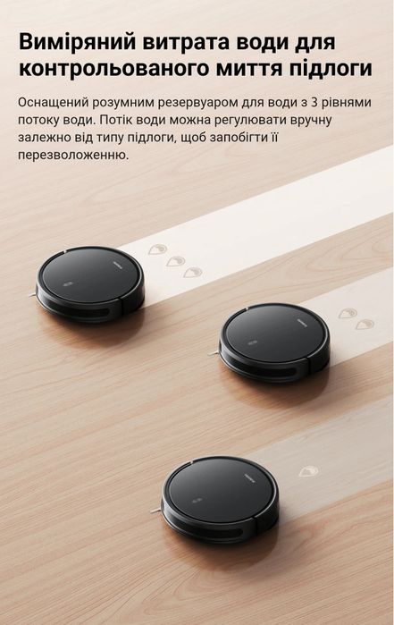 Новий Робот-Пилосос Xiaomi Robot Vacuum E10C: Сухе+Вологе Прибирання