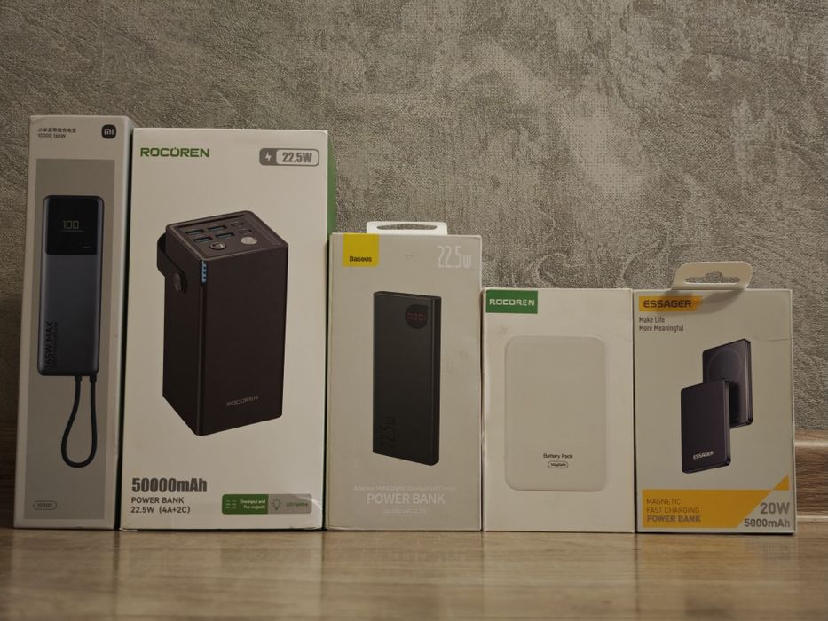 Xiaomi 165w 10 000 / 20 000 mah Повербанки 50 000, 10 000, 5000 mah