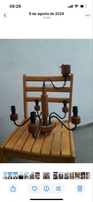 Candeeiro de madeira