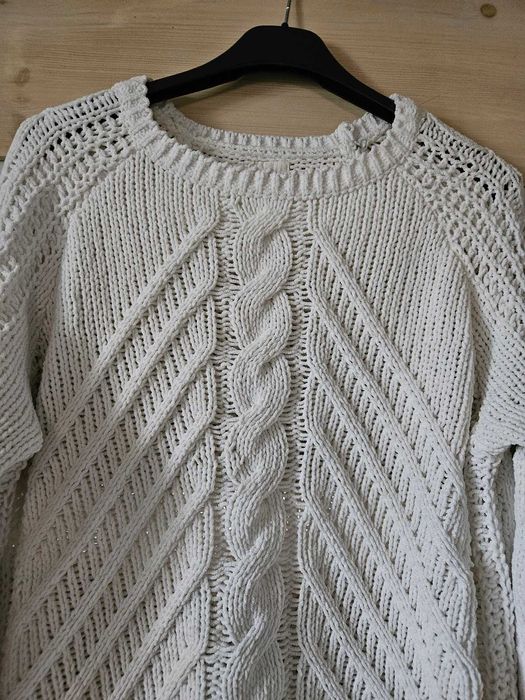sweter kremowy szenil 34 XS