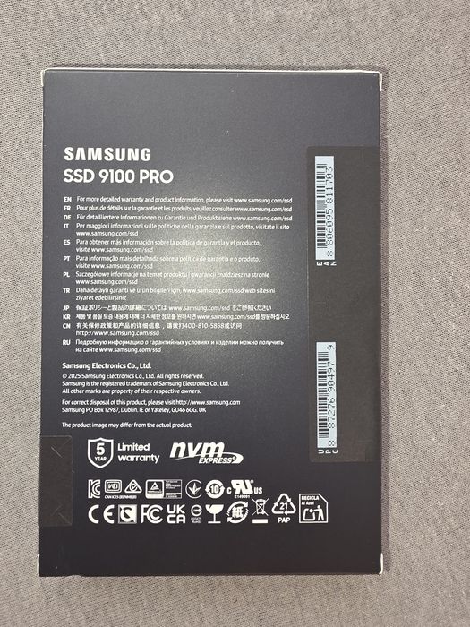 Samsung 4TB M.2 PCIe Gen5 NVMe 9100 PRO NOWY