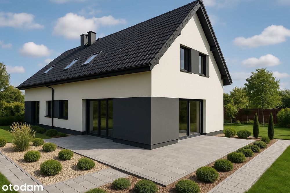 Gotowy dom bliźniak– stan deweloperski PLUS, 111 m²+ strych- Grzędzice