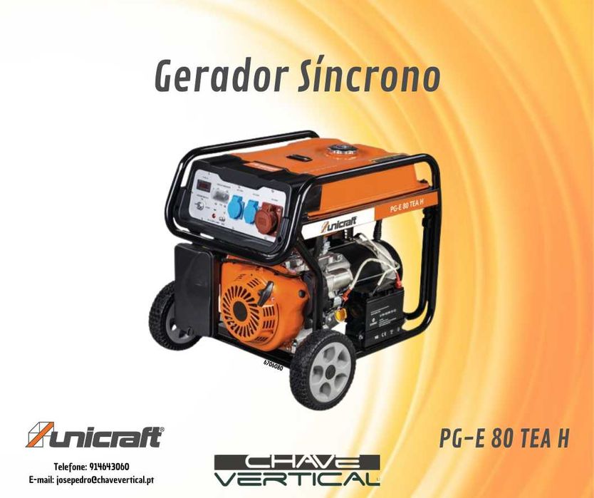 Gerador Síncrono PG-E 80 TEA H UNICRAFT    JR19