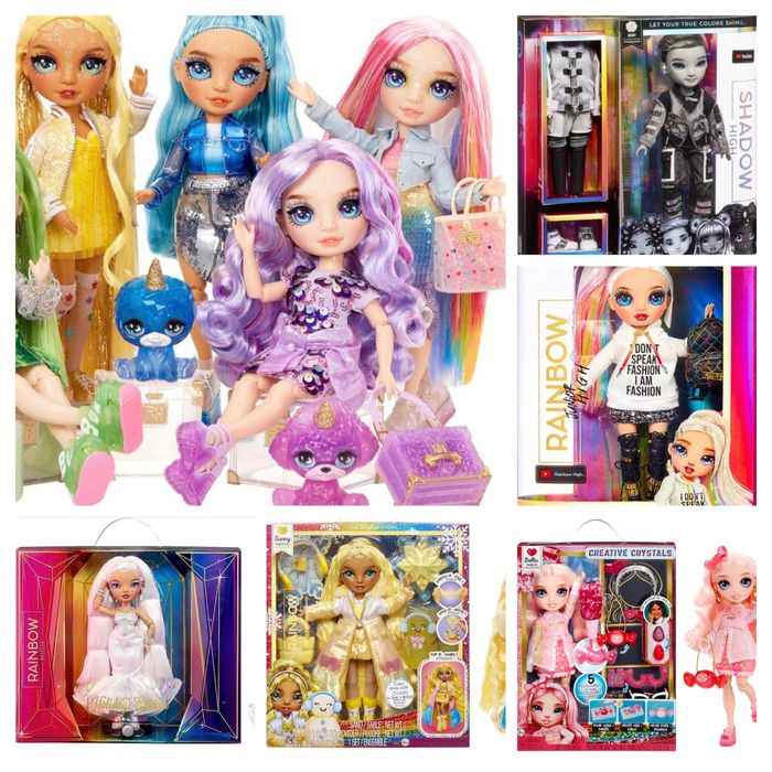 Rainbow high Мина, Holly De’Vious, Kia Hart,Violet Purple with Slime