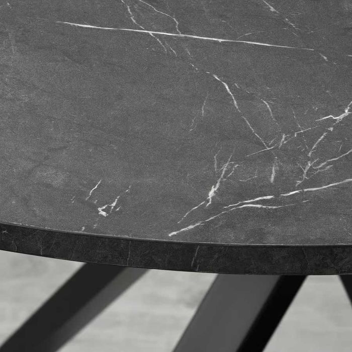 IKEA MARIEDAMM Stół, czarny imitacja marmuru, 105 cm