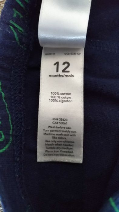 Piżamy Carter's 2-pak aligator rozm. 74-80 (12 m.)