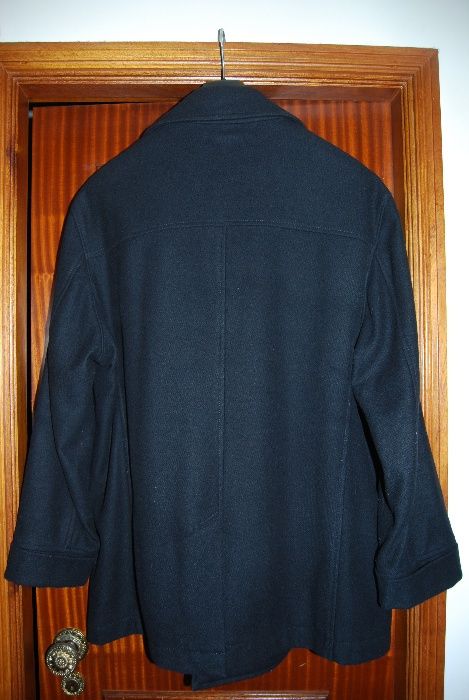 Casaco homem azul trespasse de inverno (80% Lã) - Tamanho XL