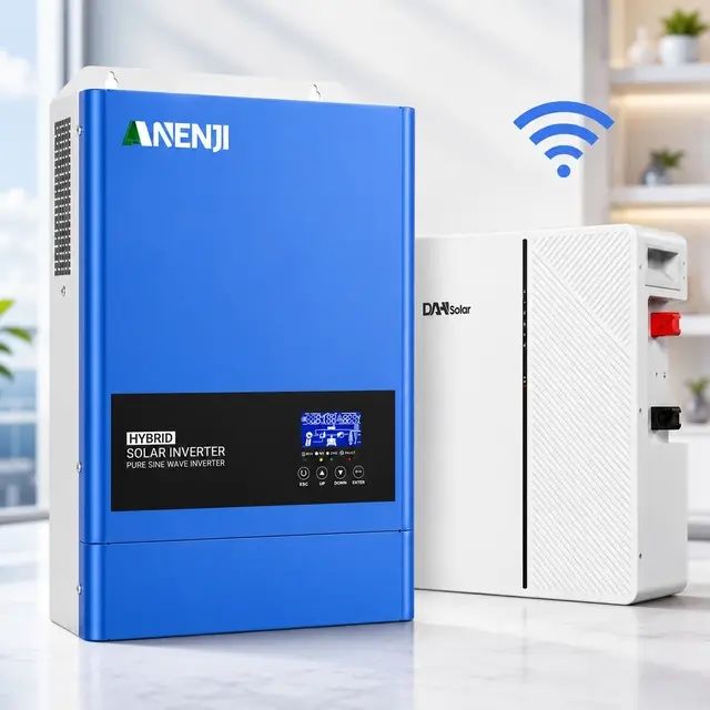 6,2 кВт LiFePO4 — система резервного живлення: інвертор ANENJI з Wi‑Fi + акумулятор DAH Solar 51,2V 100Ah, BMS, UPS. Доставка по місту та області.