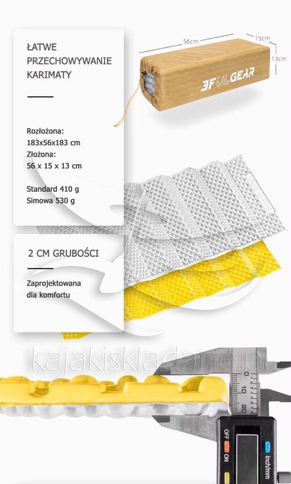 Karimata składana do spania Qidian lekka 410g folia aluminiowa 3F