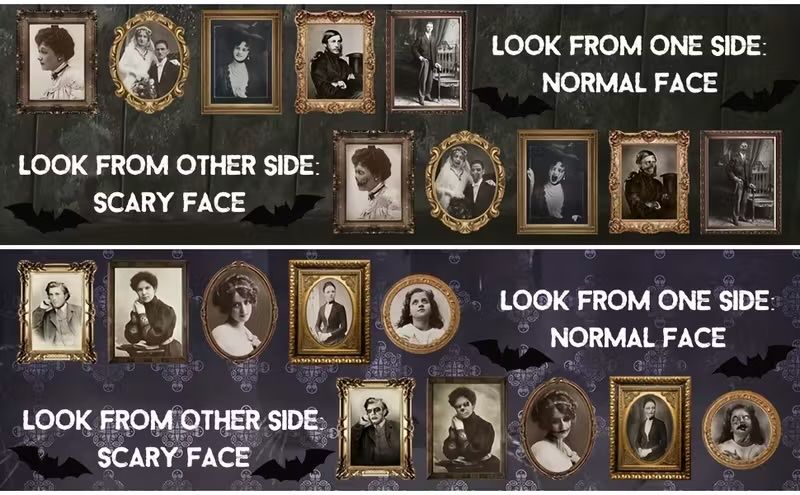 Retrato holografico de halloween (10 pecas)