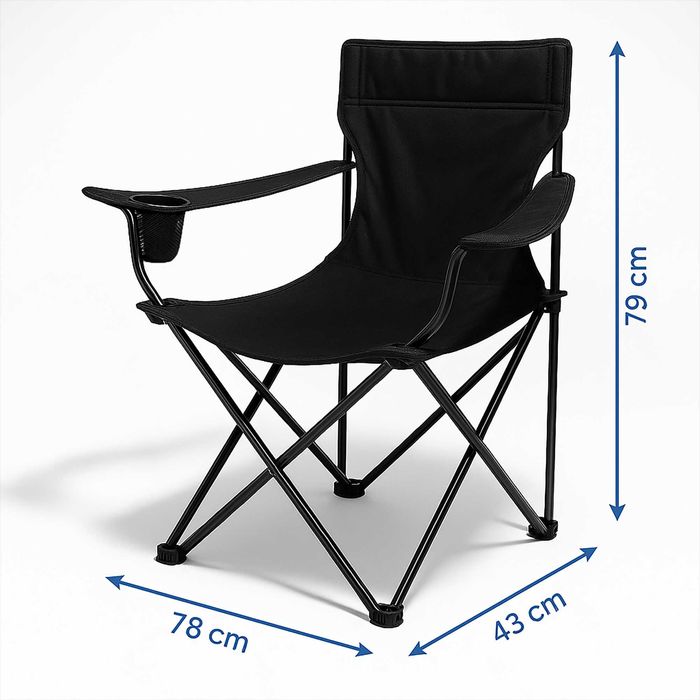 Składane Krzesło Wędkarskie Rybackie Turystyczne Kempingowe na ryby