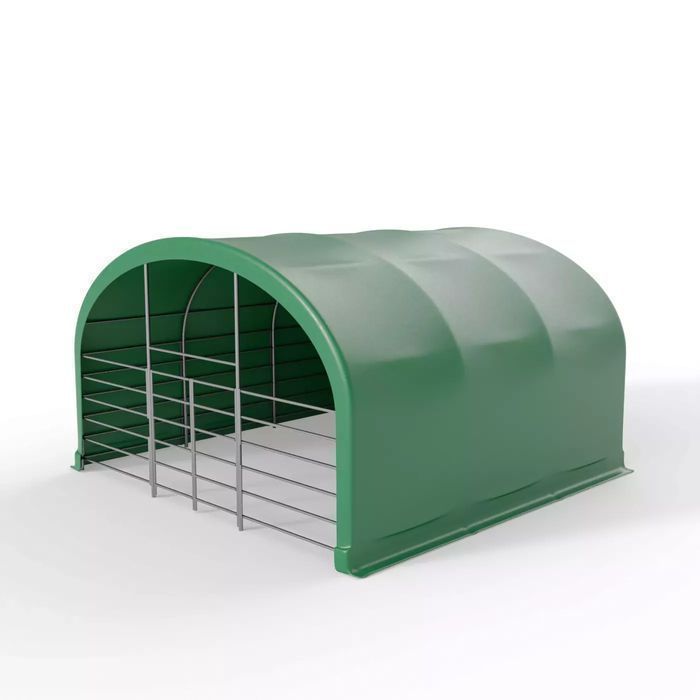 Zagroda dla zwierząt 8x8m Wiata dla bydła Trwałe PVC 750g/m2!