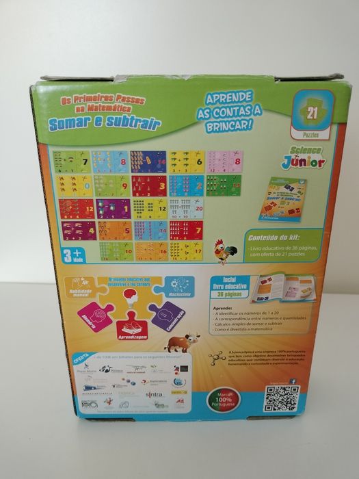 Livro de Pintar e puzzle: "Aprende as contas a brincar"