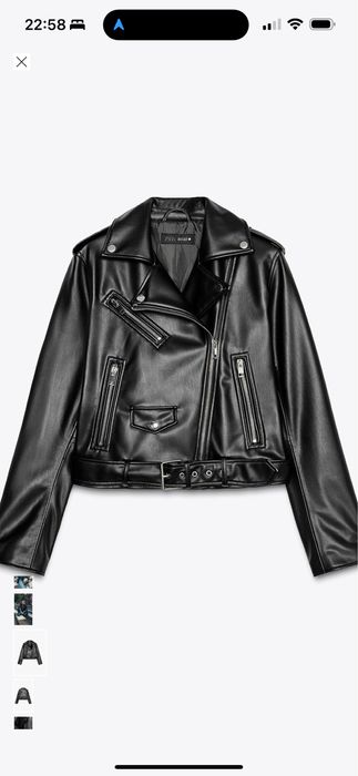 Черная куртка косуха Zara