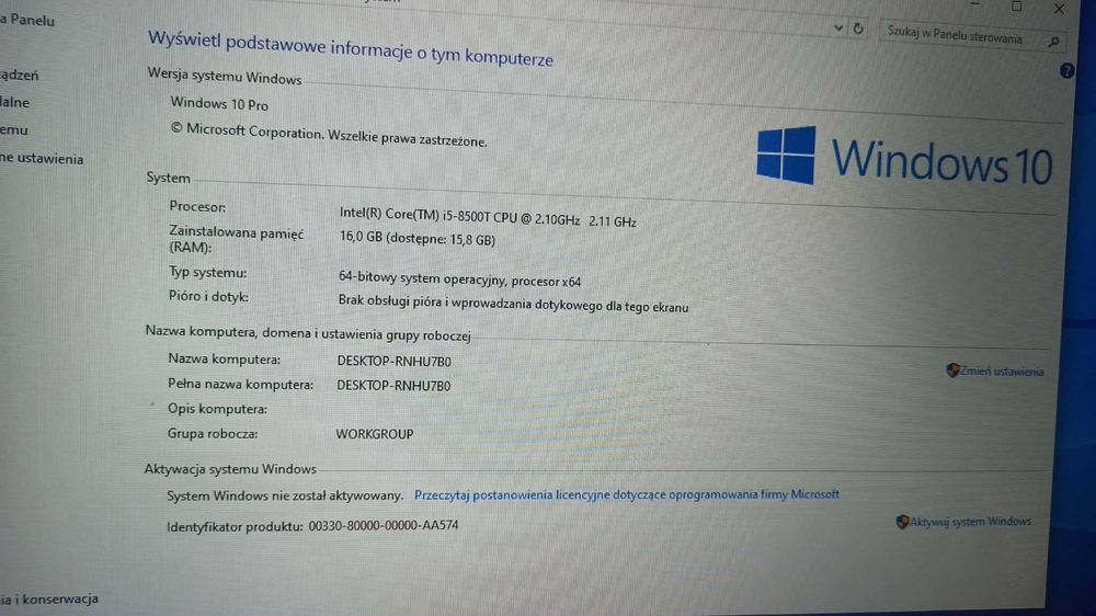 Mini PC komputer HP EliteDesk 800 G4 stacja na serwer i5 8500T 16GBRAM