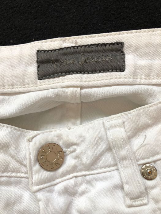 Spodnie Acne Jeans white unisex