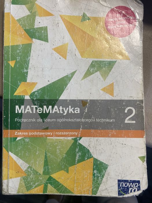 Matematyka 2, podręcznik do liceum i technikum, zakres podstawowy i ro