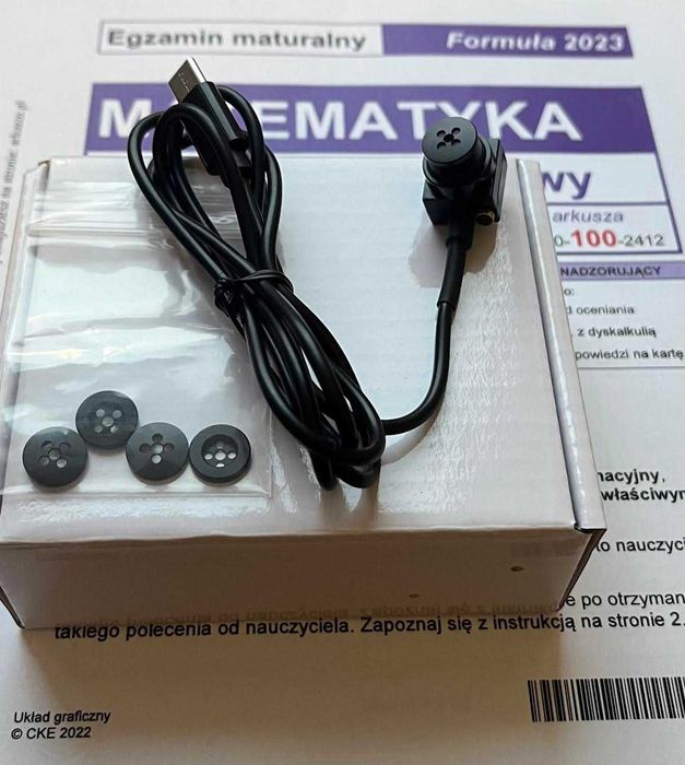 Mikrokamera Mikrosłuchawka mikamera minisluchawka, matura, egzamin, sesja