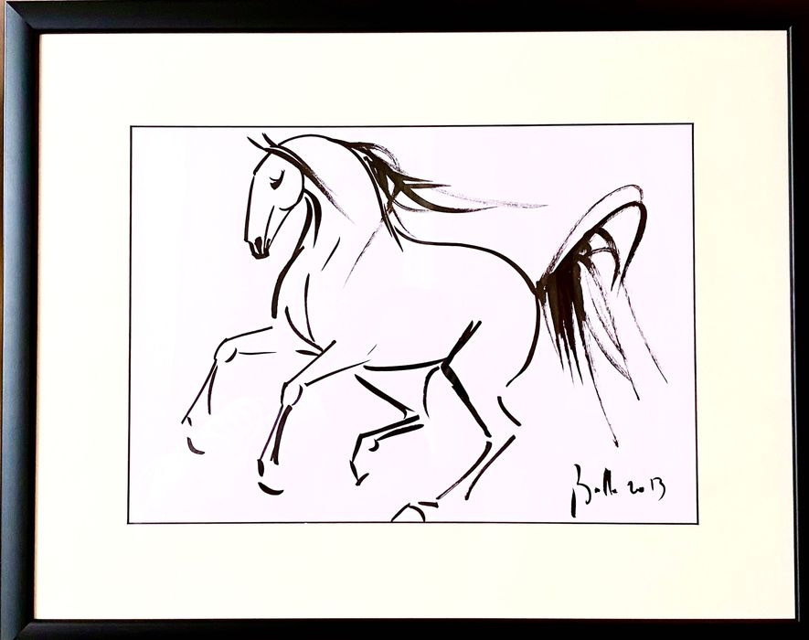 Quadro Desenho de Cavalo ORIGINAL de Beatrice Bulteau