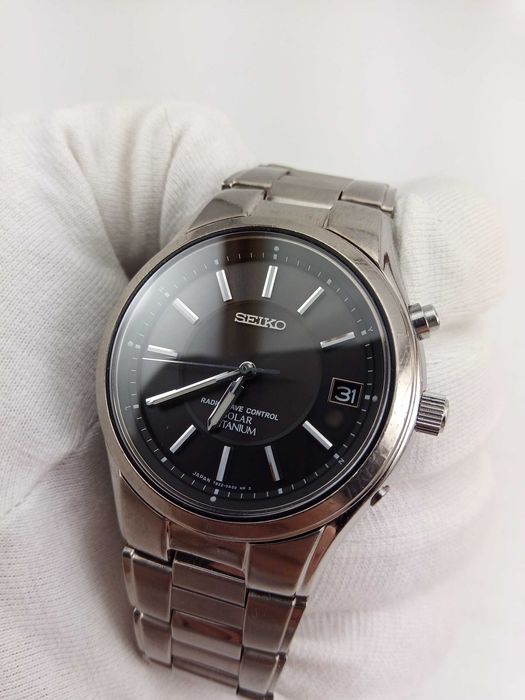 Мужские часы Seiko Solar SBTM003 радиоконтроль, титан, сапфир, Japan made