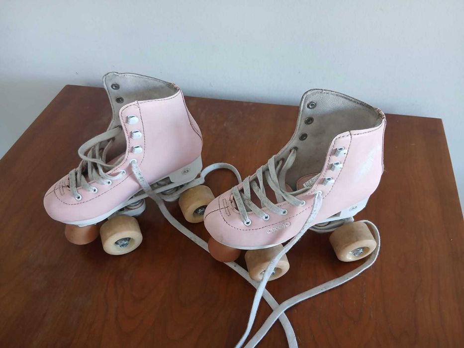 Patins Oxelo Quad 100 Júnior - Rosa - Tam. 33