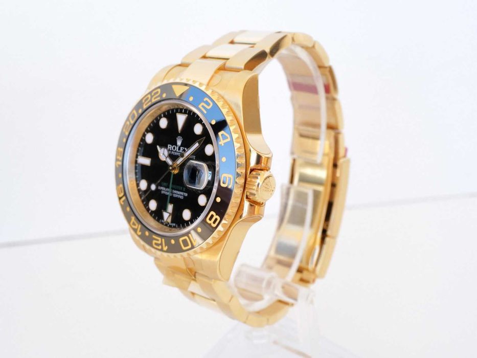 Rolex GMT-Master II 18K Yellow Gold Black Dial 40 NEW