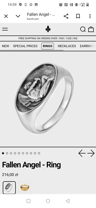 Pierścionek ,,Kuurth,, Fallen Angel
