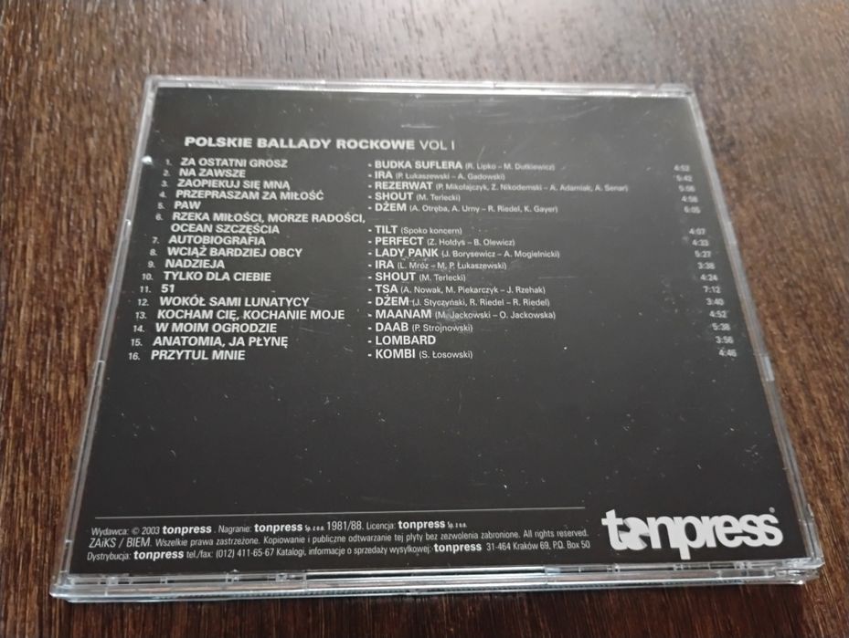 Płyty CD Polskie Ballady Rockowe