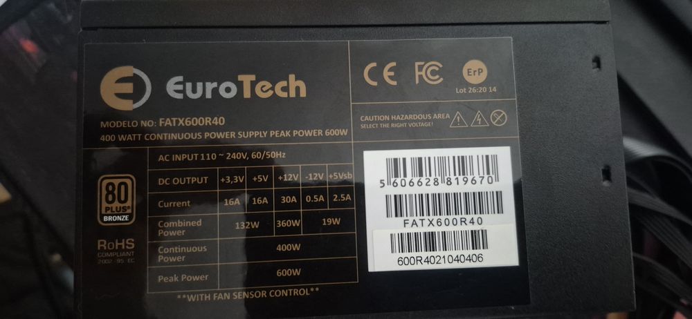 Fonte de Alimentação pc 600W