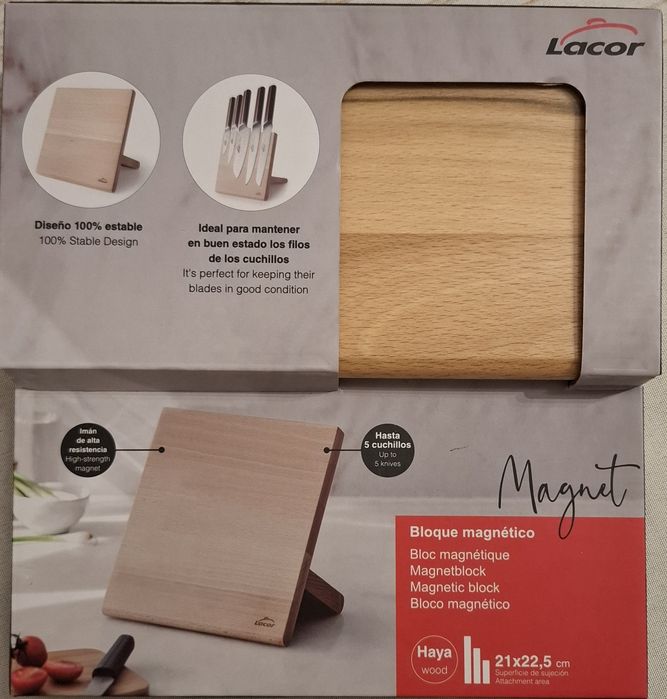 Bloco magnético para facas