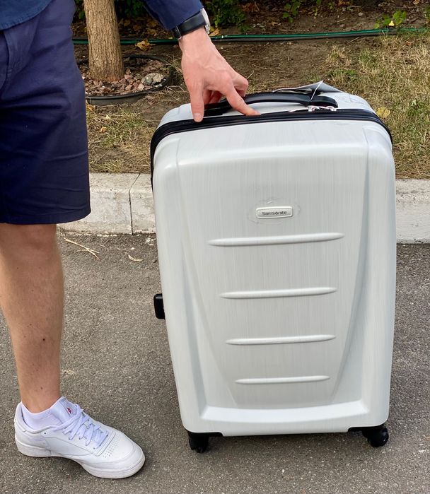 Оригінальна валіза/чемодан Samsonite Winfield white S-ручна поклажа