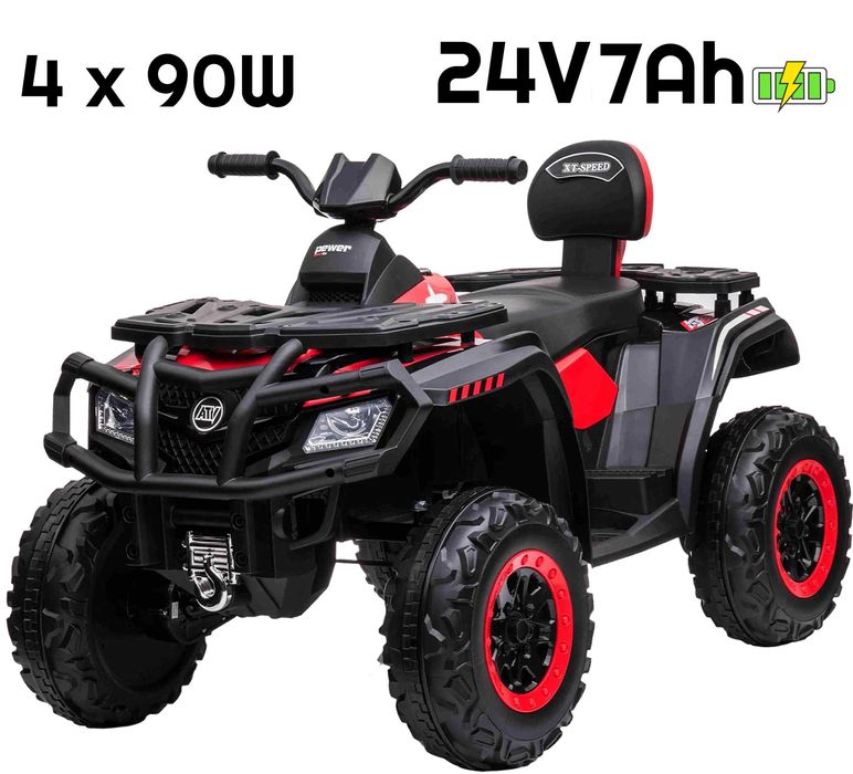 Duży QUAD 24V dla dzieci do 60kg 10km/h auto samochód elektryczny