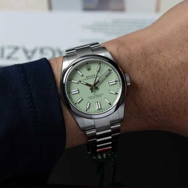 Zegarek Rolex Oyster Perpetual 41 Pistacjowa tarcza, 2026 rok