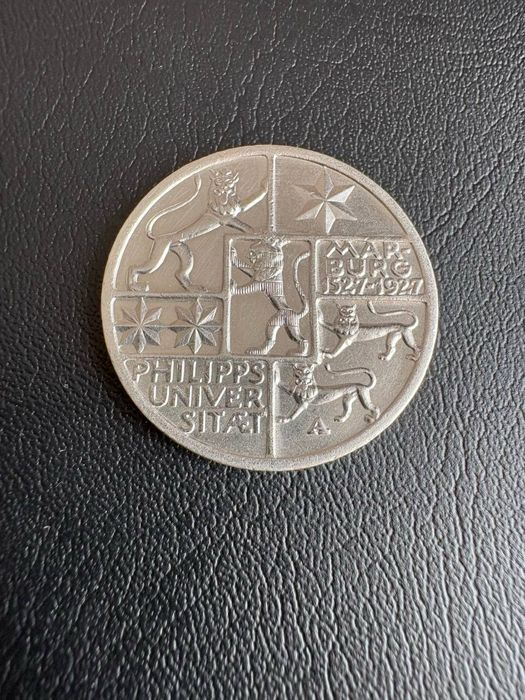 Cрібна монета 3 рейхсмарки 1927 рік