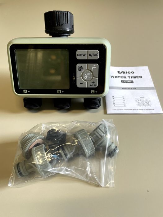 Trzykanałowy sterownik nawadniania Ehico HCT-378 | Programator ogrodu (2657).