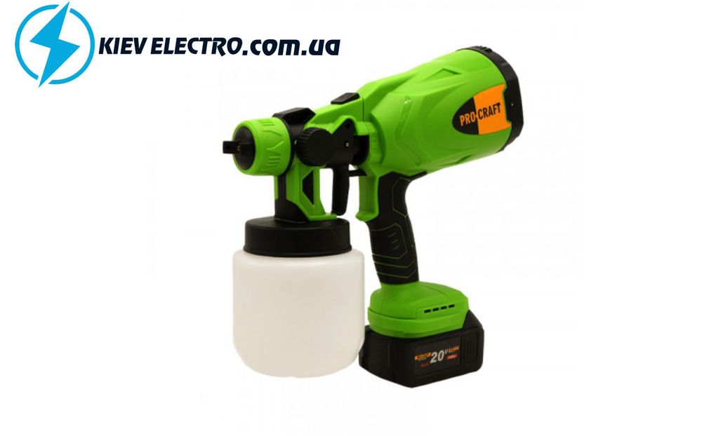 Краскопульт аккумуляторный Procraft PSE20 (без АКБ и зар. устр.)