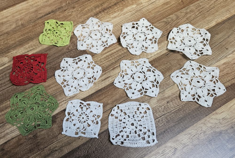 Serwetki na szydełku gwiazdki i inne